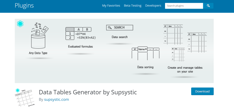 دیتا تیبل جنریتور (Data Table Generator)