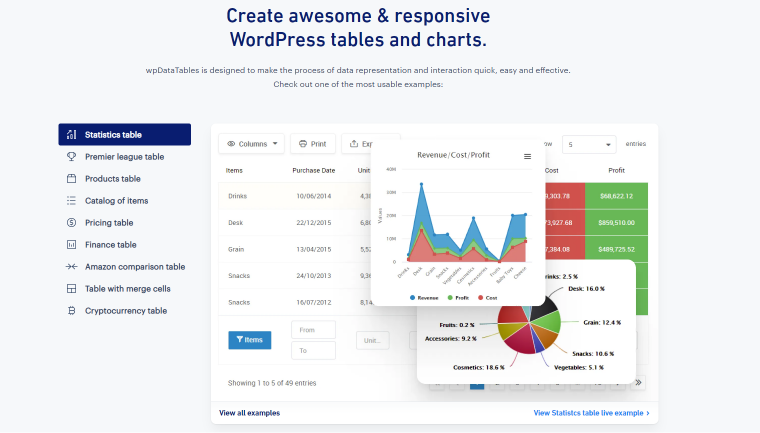 وی پی دیتا تیبل (wpDataTables)