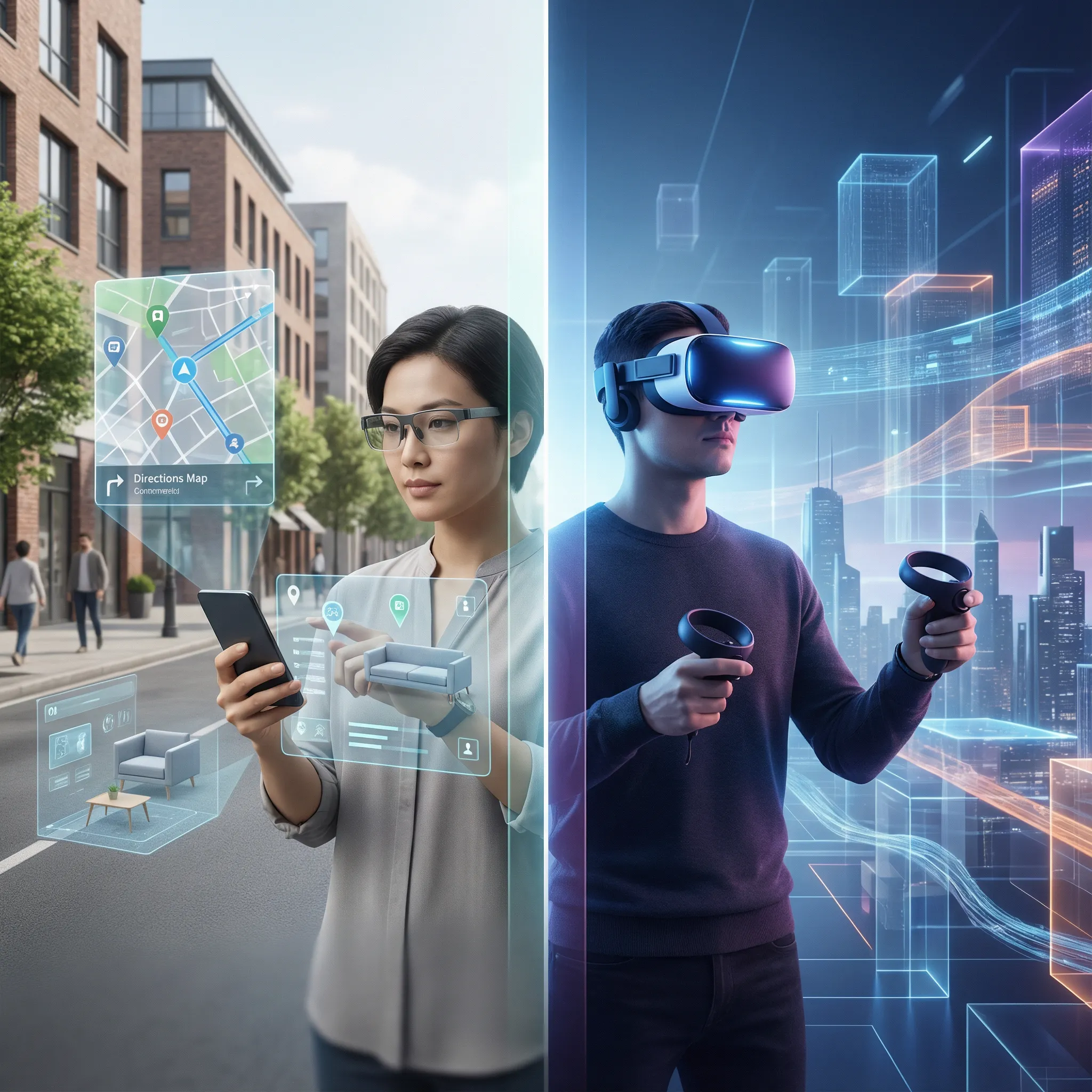 تفاوت واقعیت افزوده و واقعیت مجازی